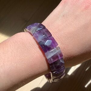 Amethyst Crystal bangle bracelet